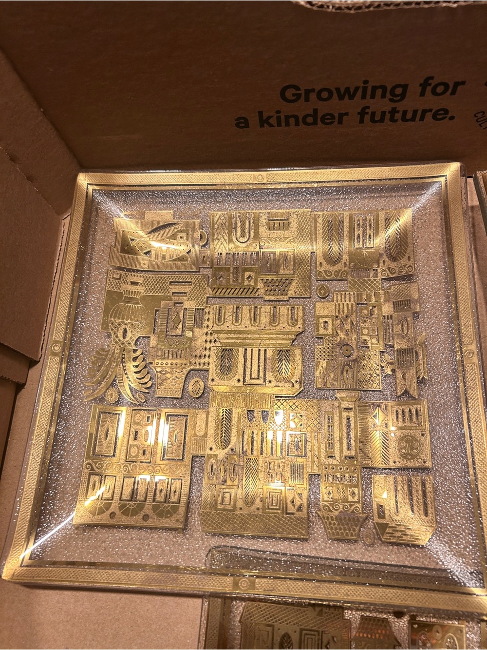 22 k gold Georges Braird 2 smaller plates and two larger trays